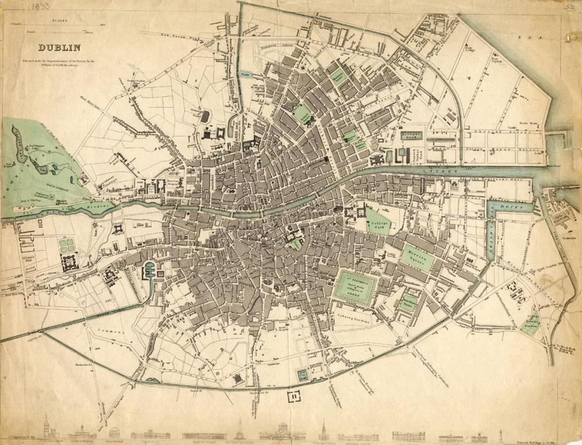 מפה של דבלין בשנת 1916