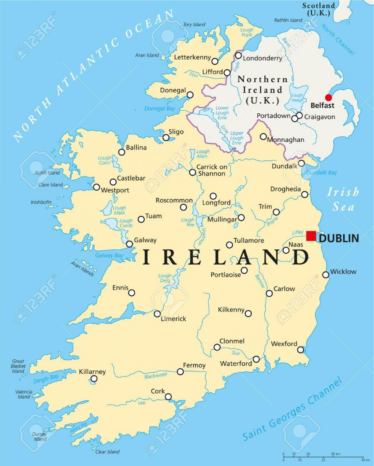 דבלין מפת אירלנד