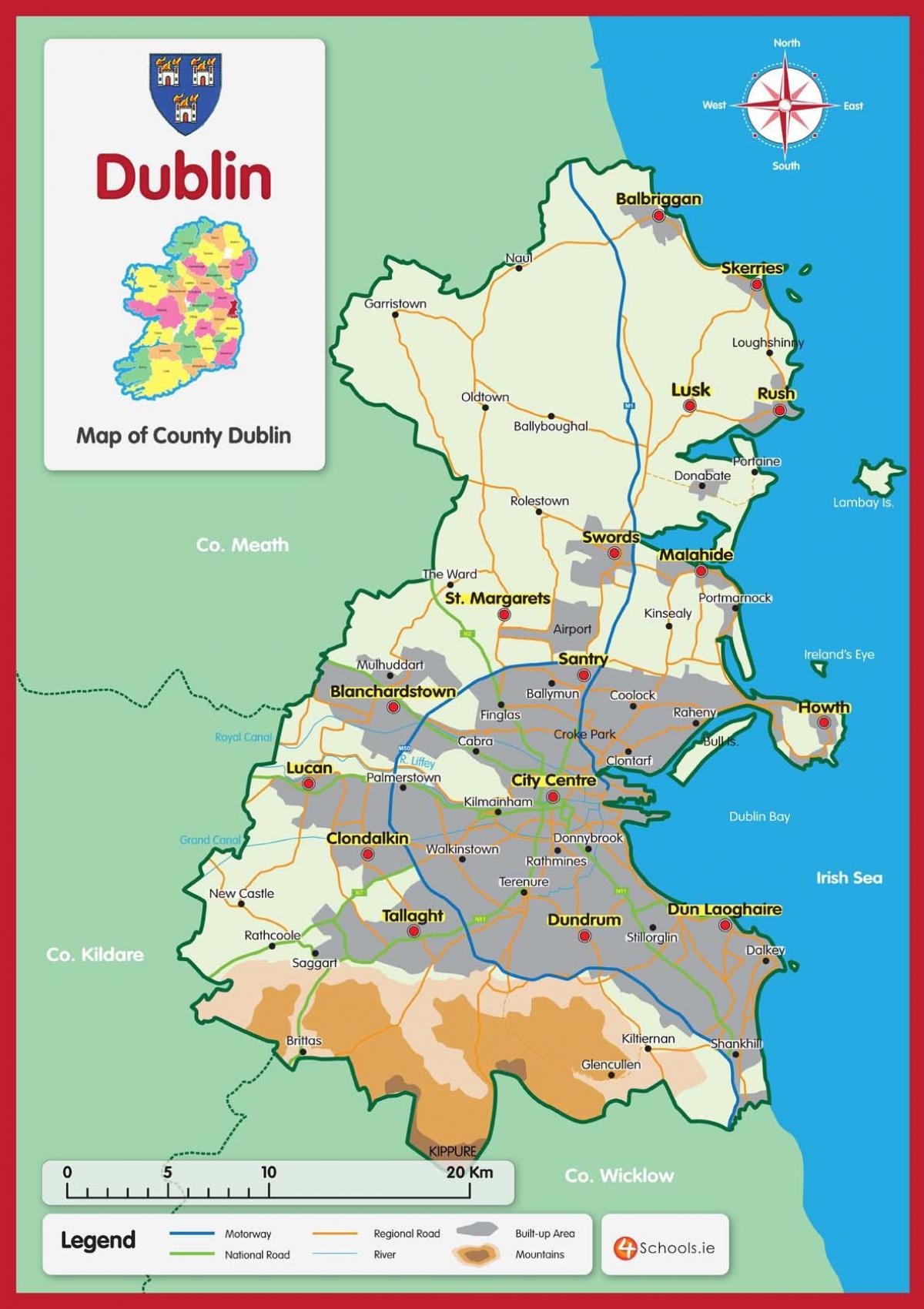 מפה של מחוז דבלין