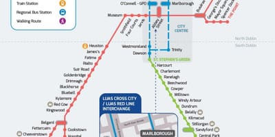 Luas לחצות את העיר במפת מסלול