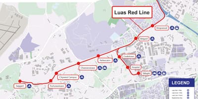 דבלין Luas מפה